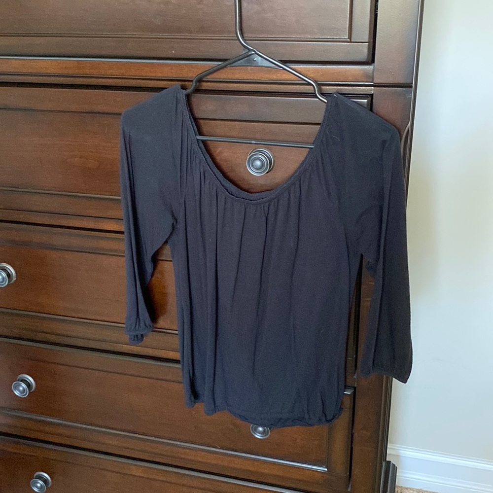 Black quarter sleeve shirt